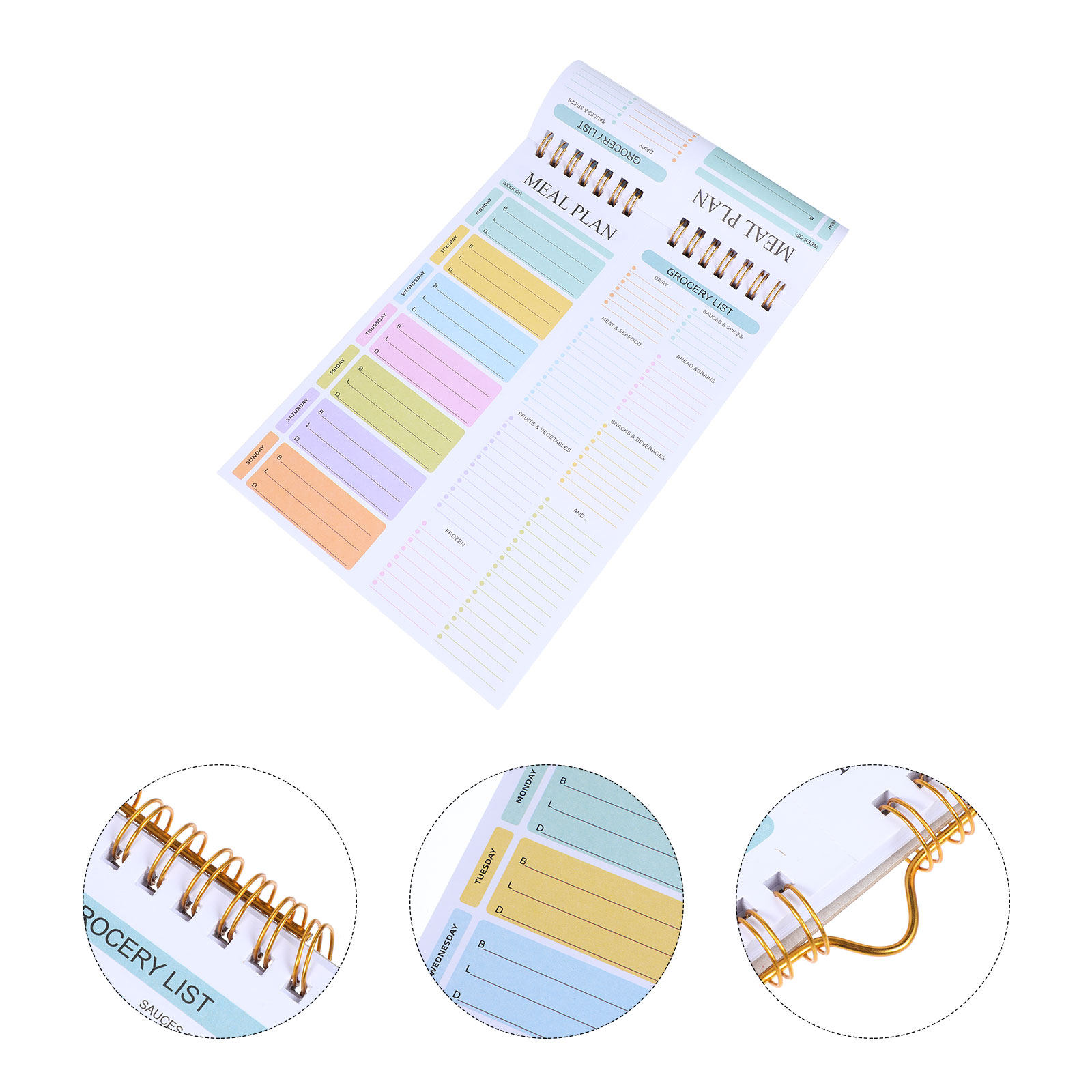 Meal Prep Menu - Weekly Meal Planner Notebook A5 Spiral
