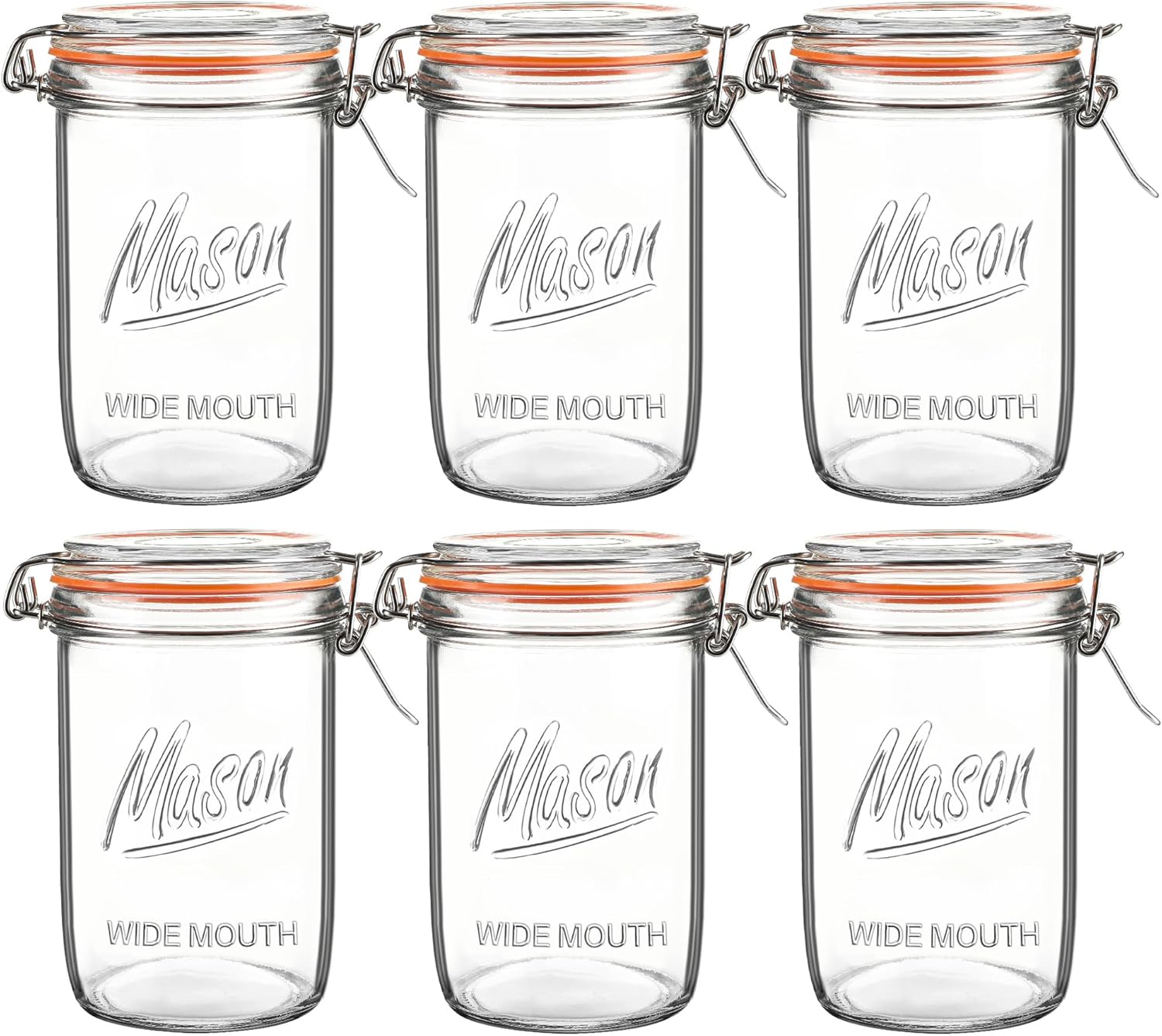 Meal Prep Jar - 24oz Wide Mouth Jars – 6