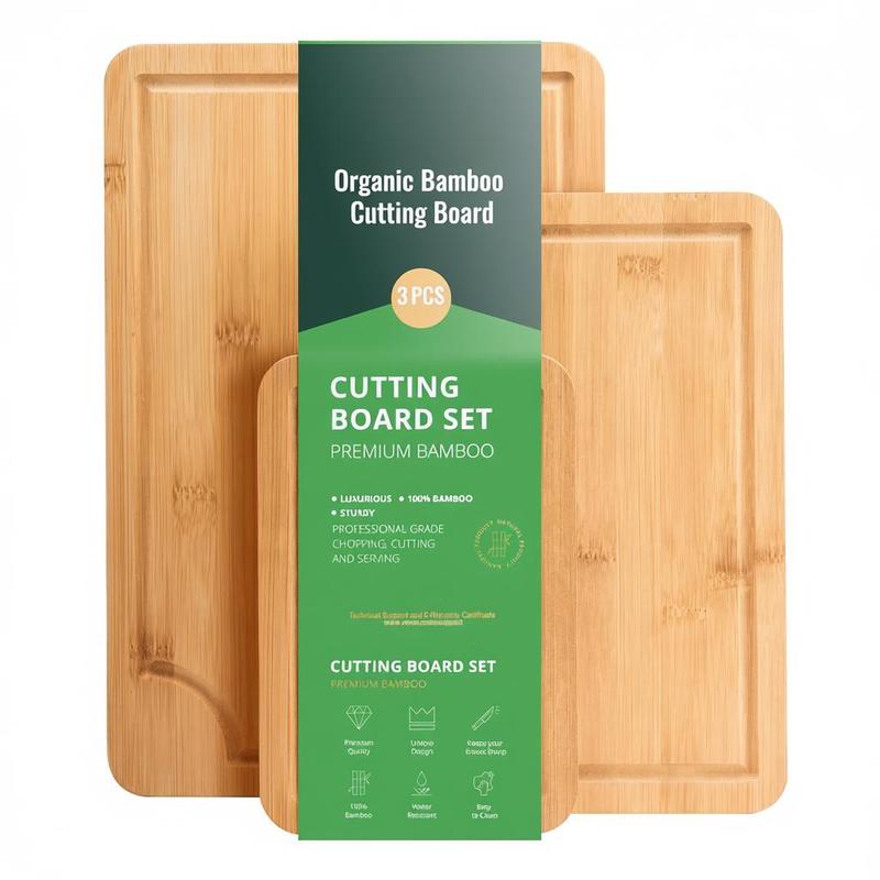 Meal Prep Juice - Bamboo Chopping Block Set 3 Pieces