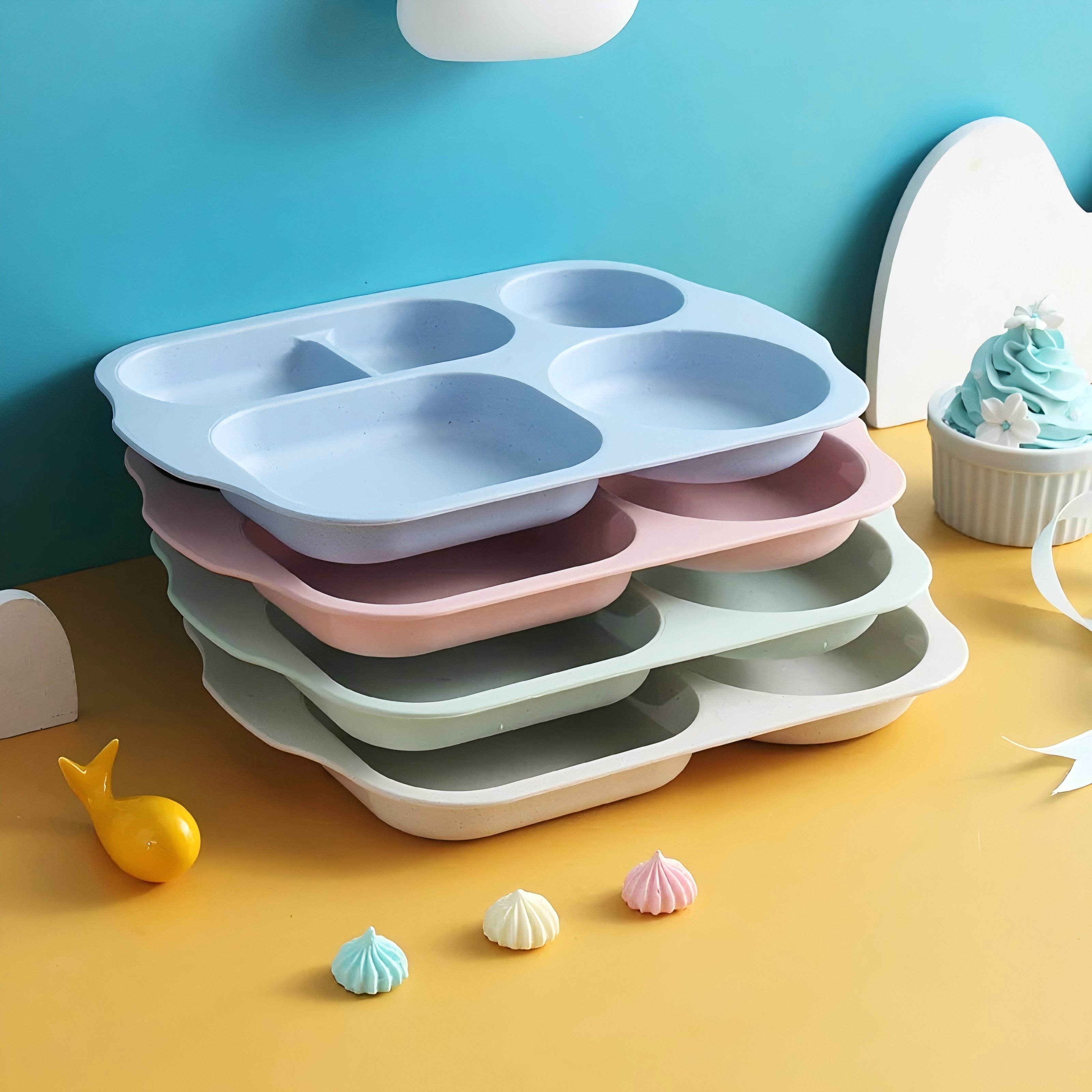 Meal Prep Menu - Reusable 5-Compartment Plate, Meal Prep Tray