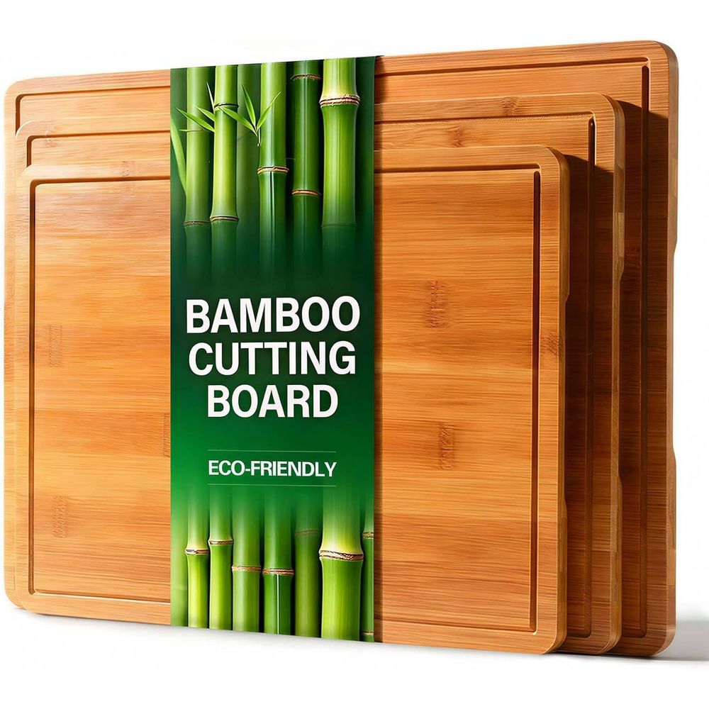 Meal Prep Juice - Extra-Large Carbonized Bamboo Cutting Board with