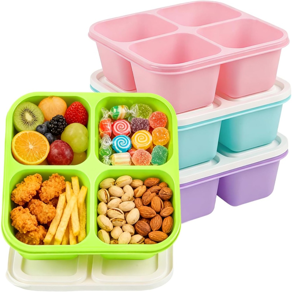 Meal Prep Gym Food - 4 Pack Snack Containers Bento Box