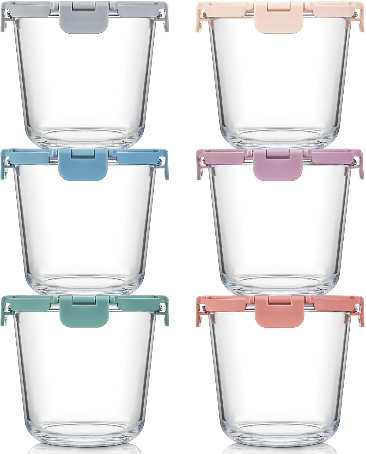Meal Prep Jar - [UPGRADED LID] 6 Sets 3 Cup/24oz