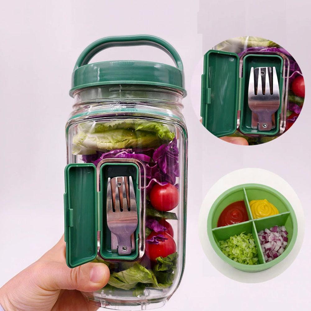 Portable Salad Container Jar w - Meal Prep Jar avis et prix