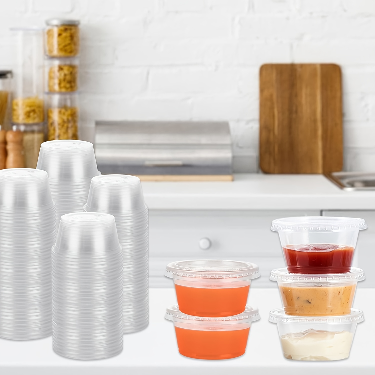 50/100pcs Disposable Sauce Sea - Meal Prep Jar avis et prix