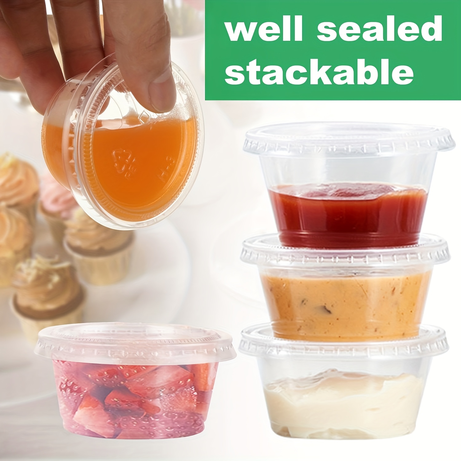50/100pcs Disposable Sauce Sea - Meal Prep Jar avis et prix