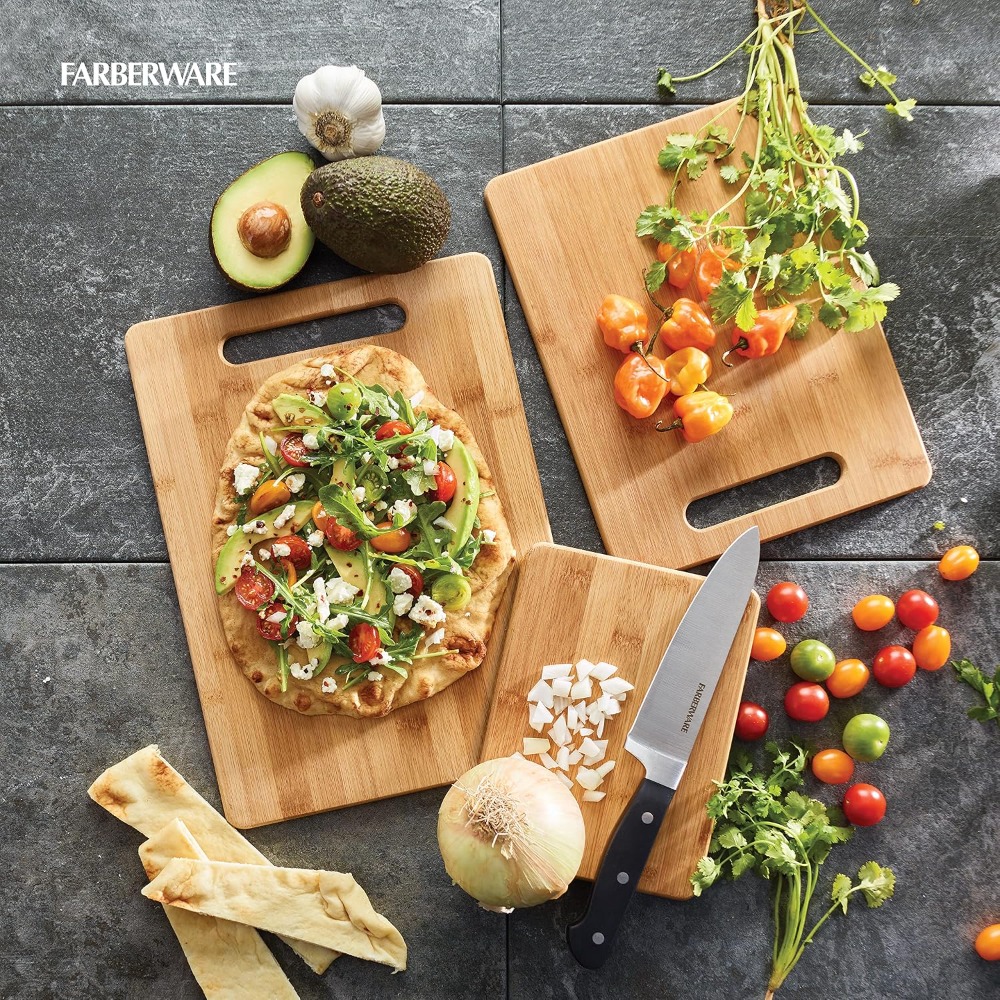 3-Piece Wooden Cutting Board S - Meal Prep Menu avis et prix