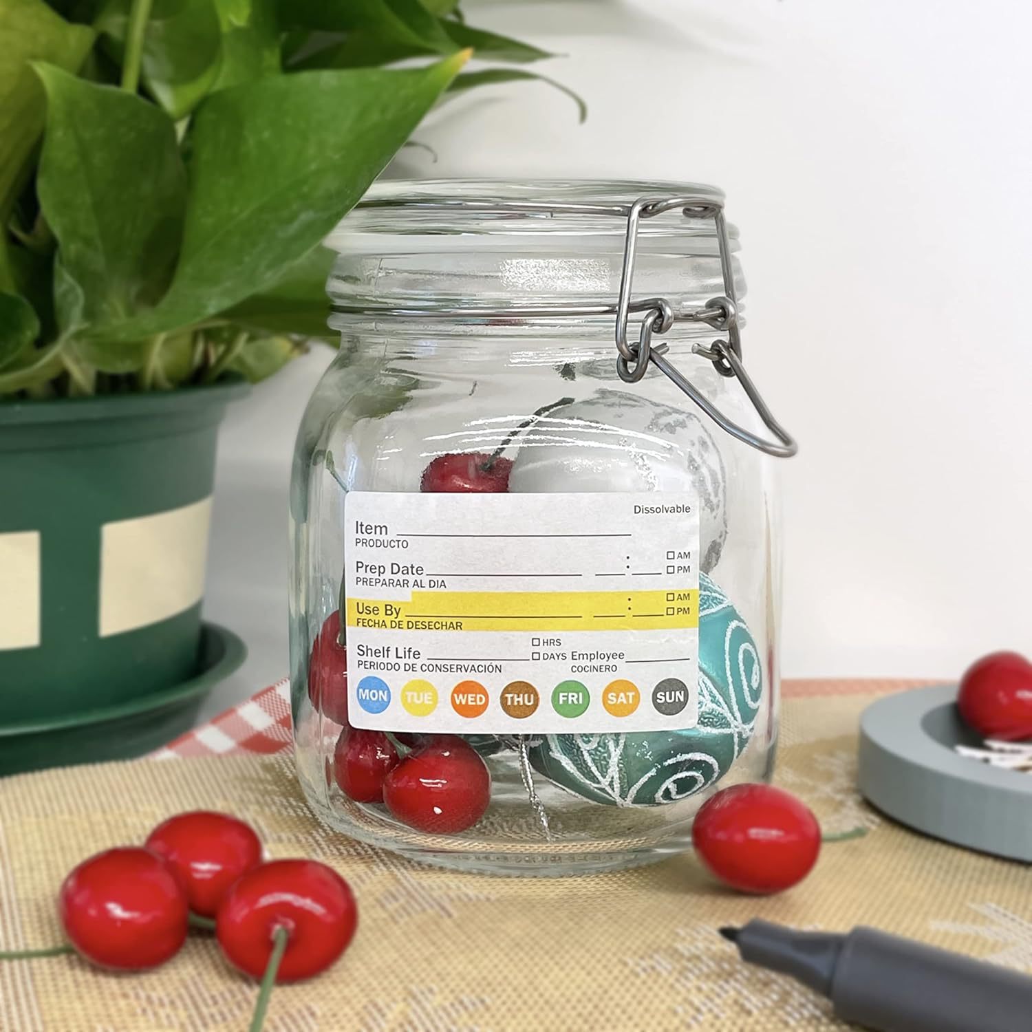 250Pcs/Roll Food Date Labels W - Meal Prep Jar avis et prix