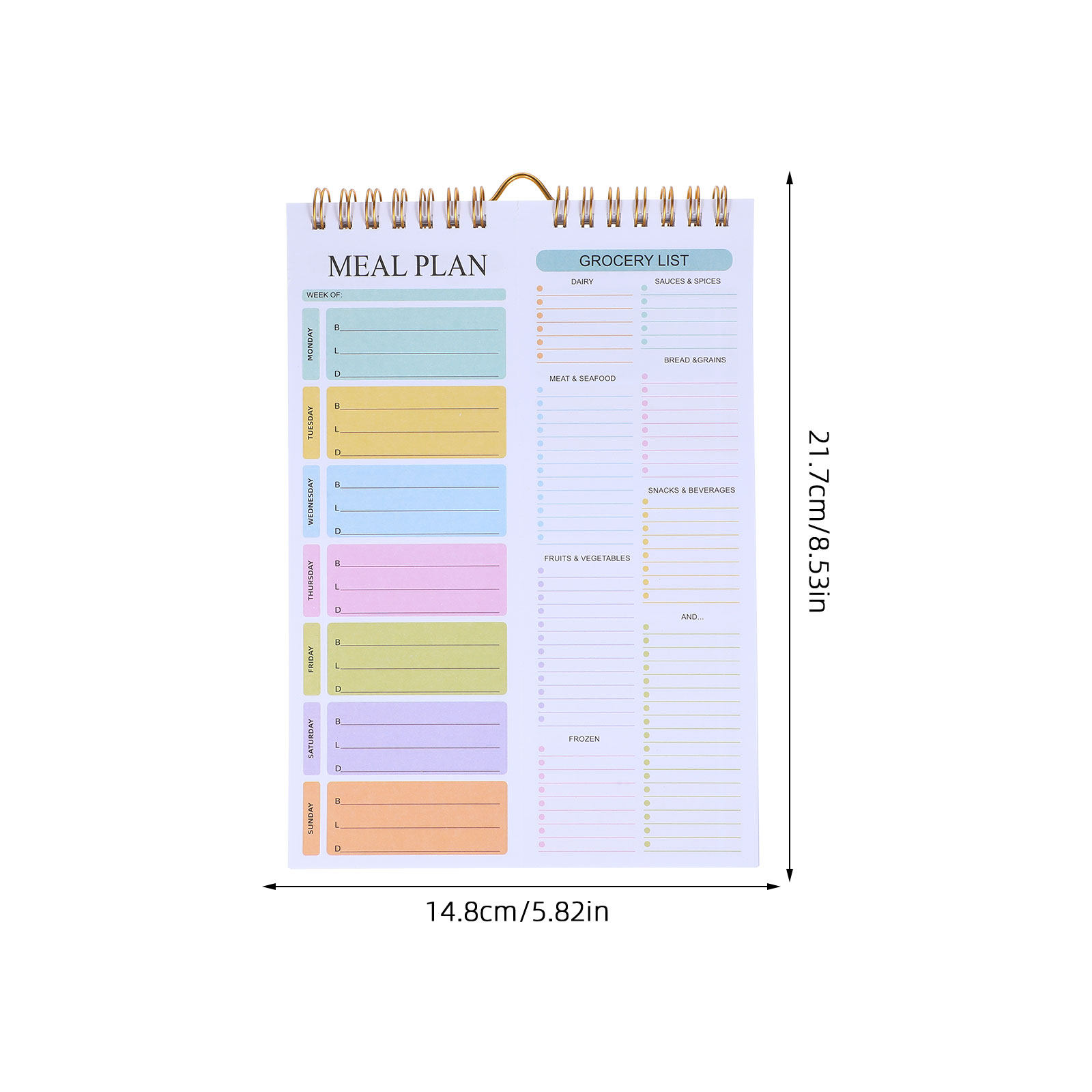Weekly Meal Planner Notebook A - Meal Prep Menu avis et prix