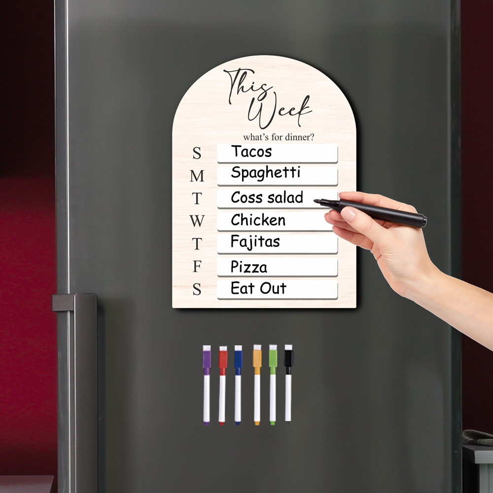 Practical Magnetic Fridge Meal - Meal Prep Menu avis et prix