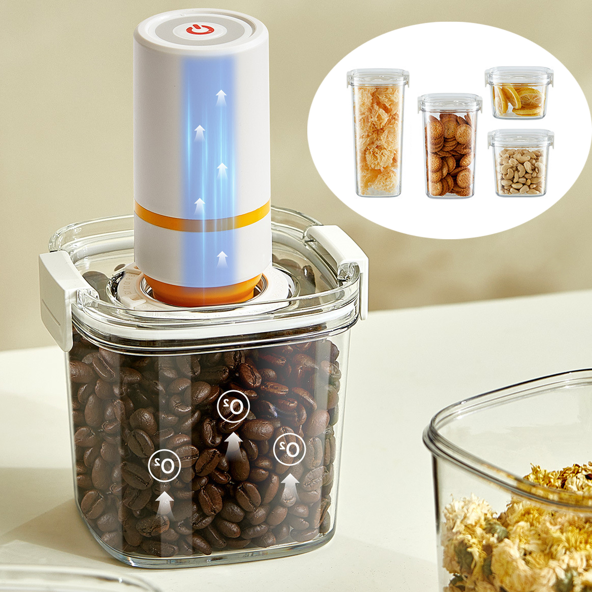 Vacuum Sealed Tank Coffee Bean - Meal Prep Jar avis et prix