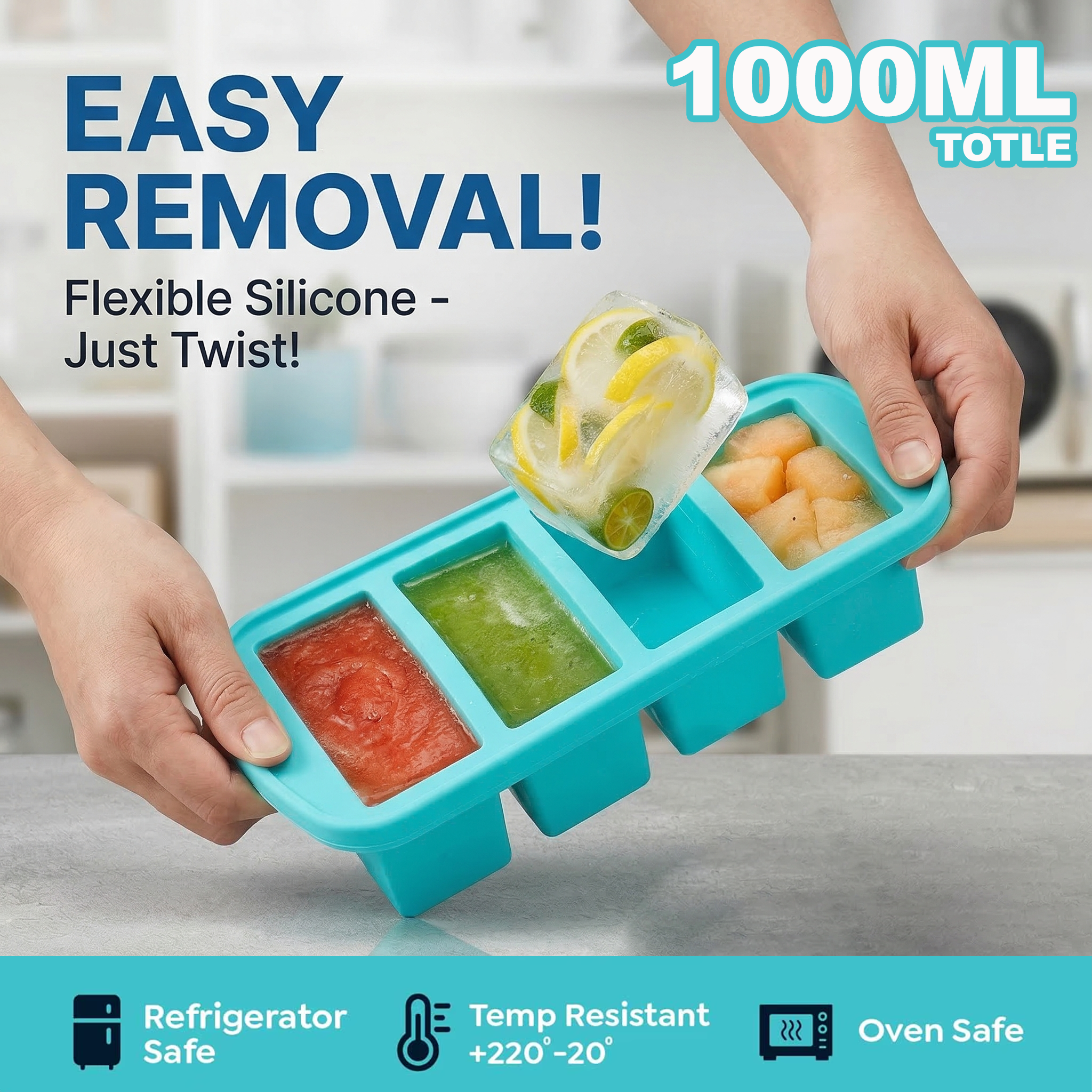 1000ML Silicone Freezer Tray w - Meal Prep Menu avis et prix