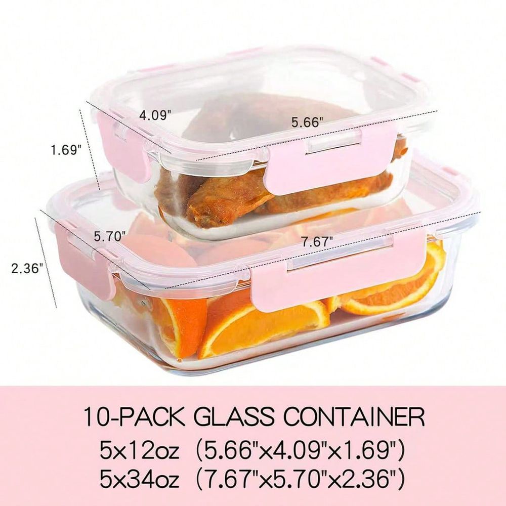 10 Packs Glass Meal Prep Conta - Meal Prep Menu avis et prix