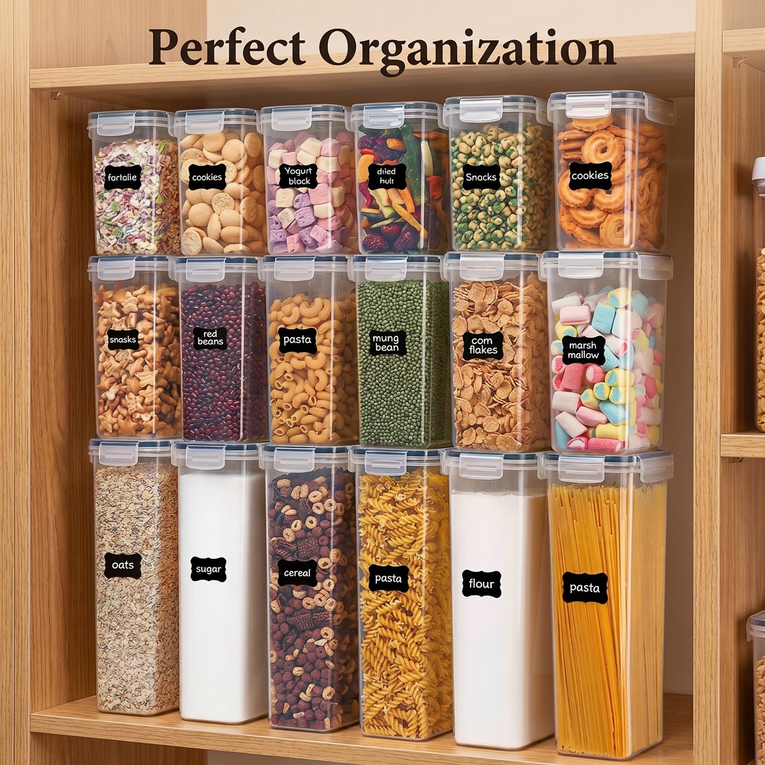 24 Pack Airtight Cereal Storag - Meal Prep Jar avis et prix