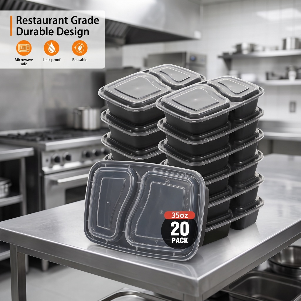 35oz 20 Pack 2 Compartment Lea - Meal Prep For A Day avis et prix