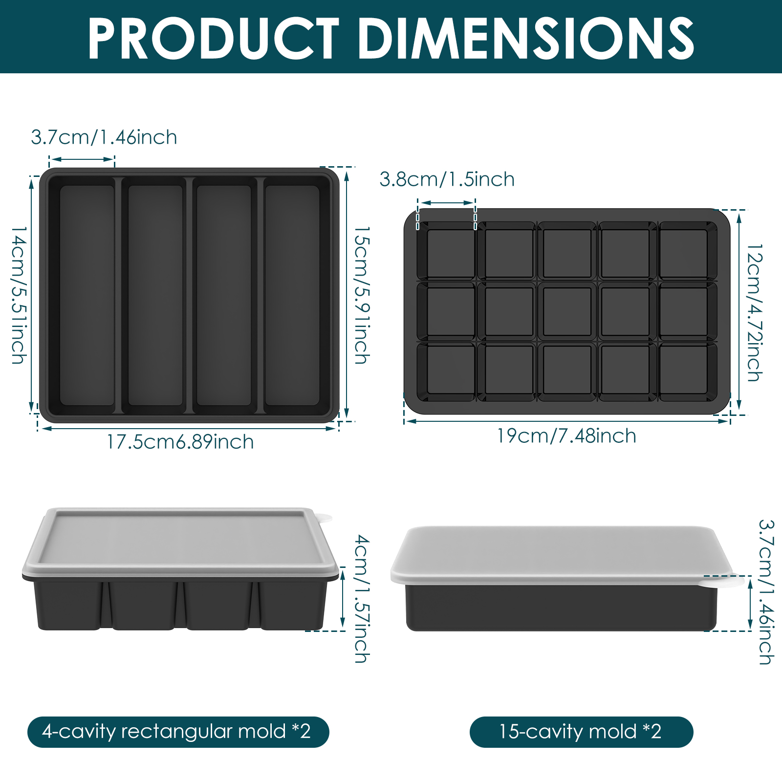 4 Pack Silicone Freezer Tray w - Meal Prep Menu avis et prix