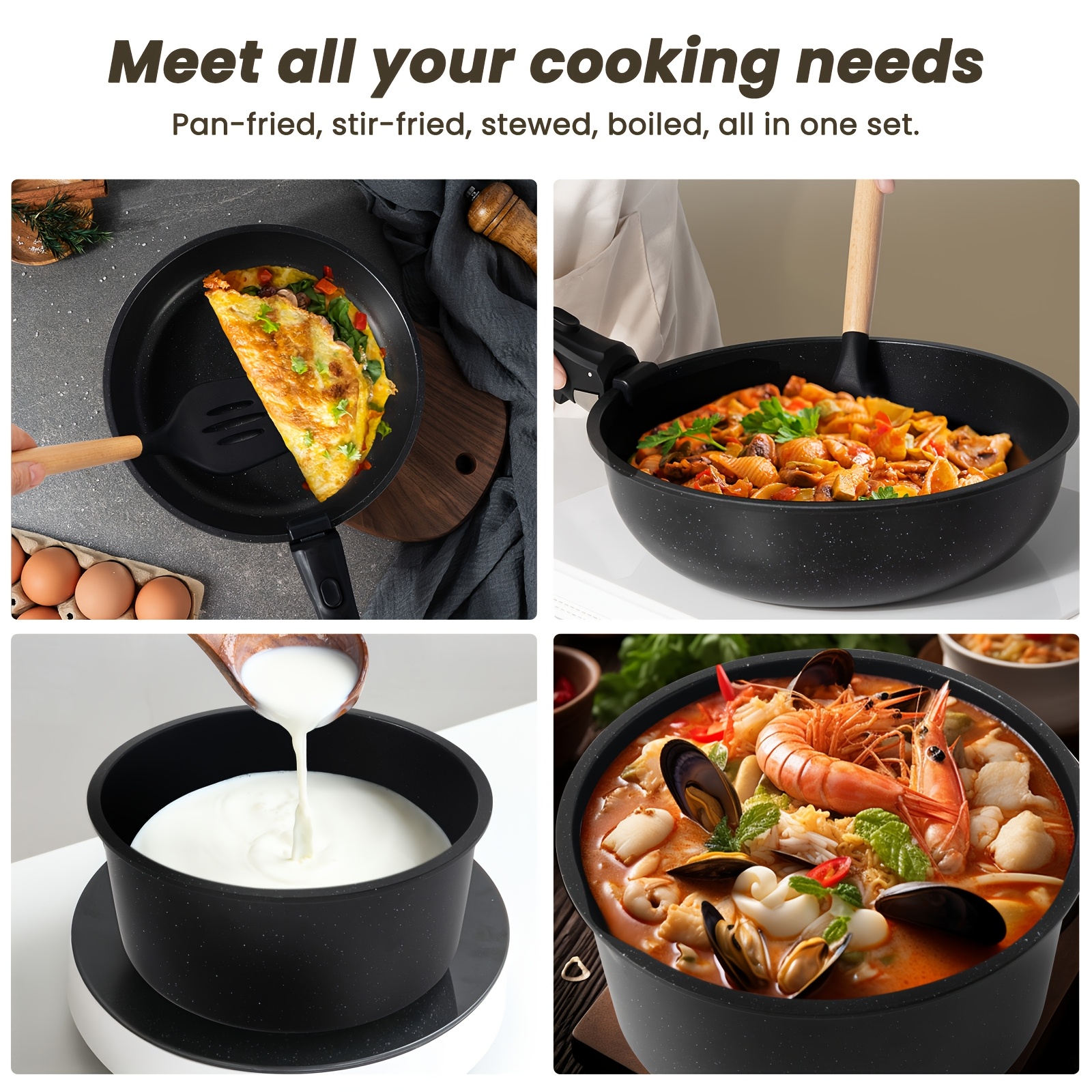 22PCSDeluxe Non-Stick Cookware - Meal Prep For A Day avis et prix