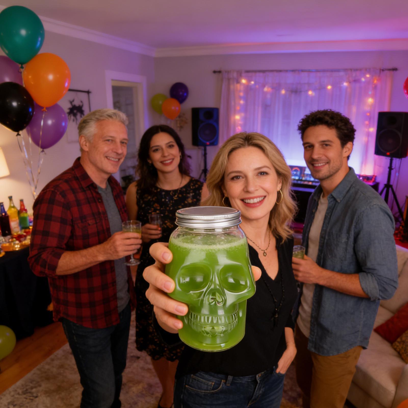 Transparent Skull Jars with Li - Meal Prep For A Day avis et prix