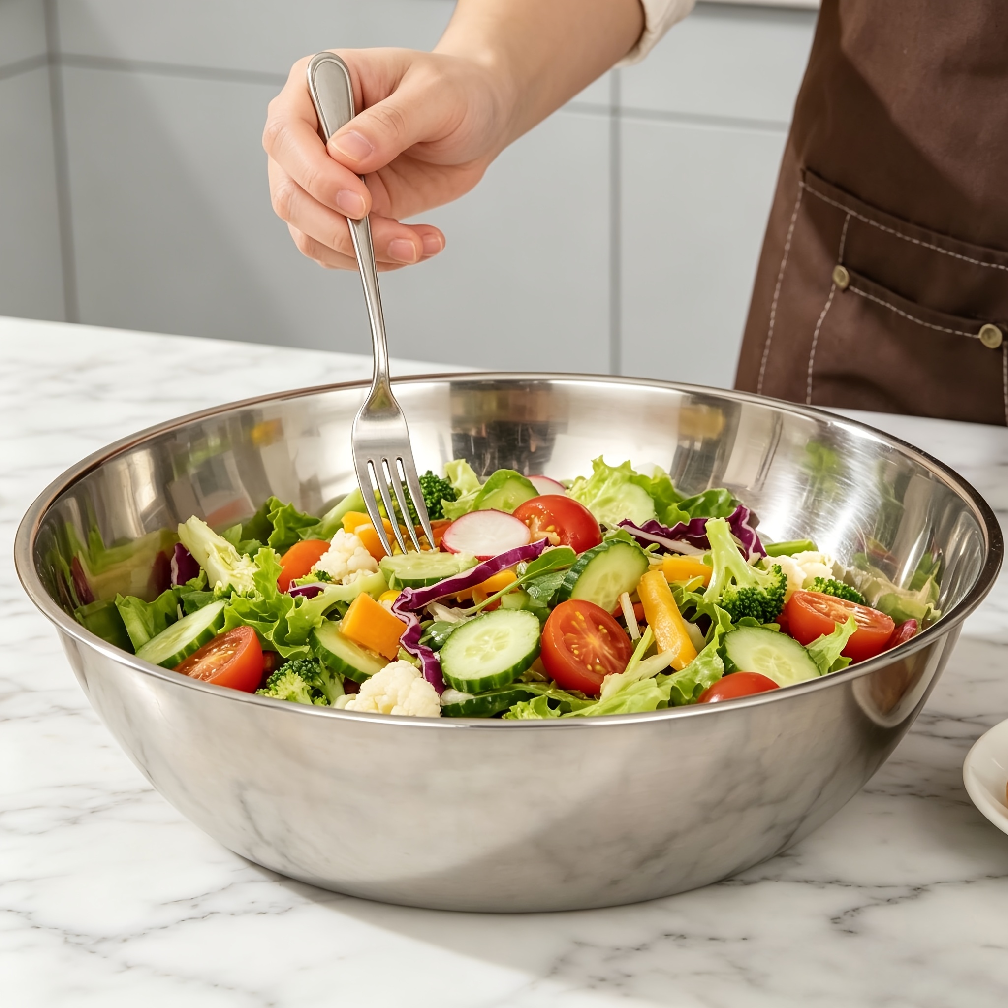 1Pcs, 32cm Stainless Steel Mix - Meal Prep With Chicken avis et prix