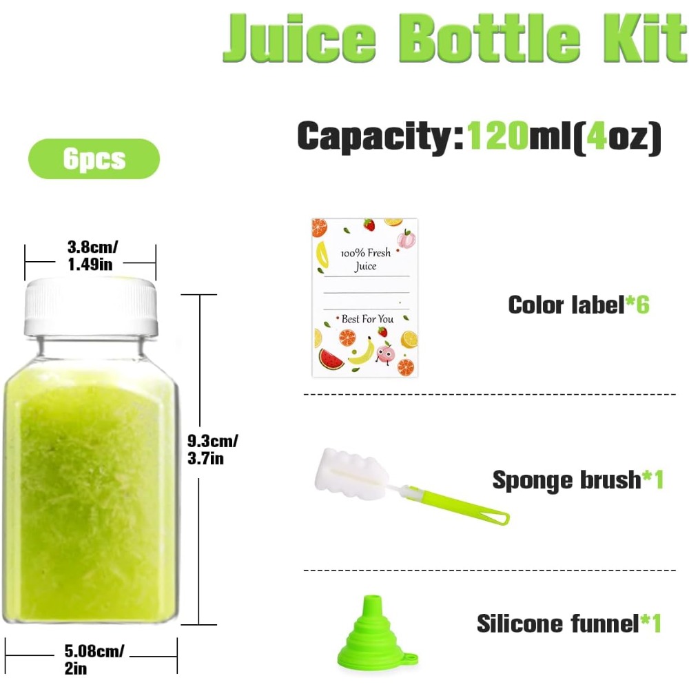 Clear Plastic Juice Bottles 4o - Meal Prep Juice avis et prix