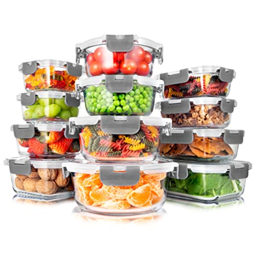24 Pcs Glass Storage Container - Pro Meal Prep avis et prix