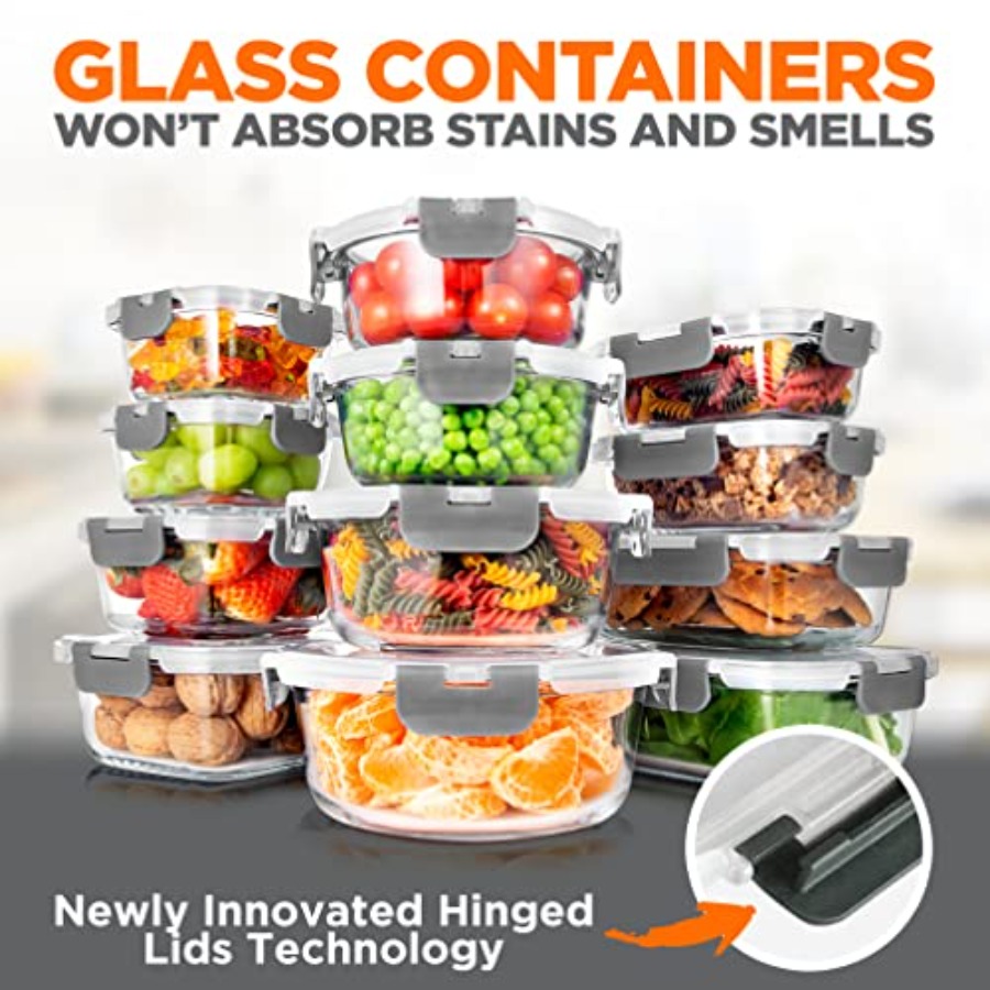 24 Pcs Glass Storage Container - Pro Meal Prep avis et prix