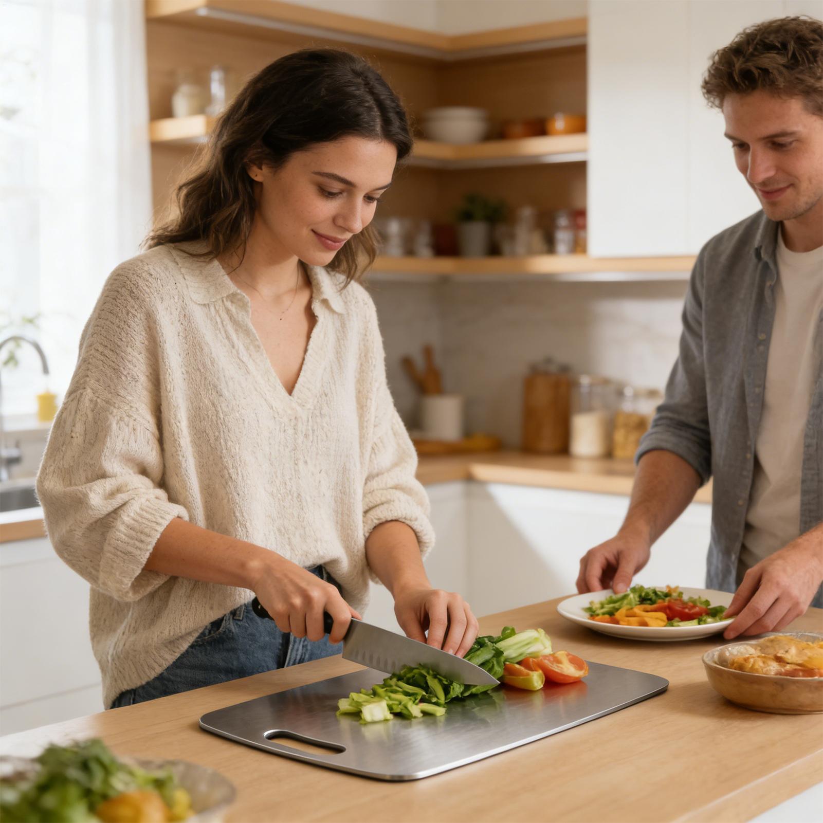 Stainless Steel Chopping Board - Meal Prep With Chicken avis et prix