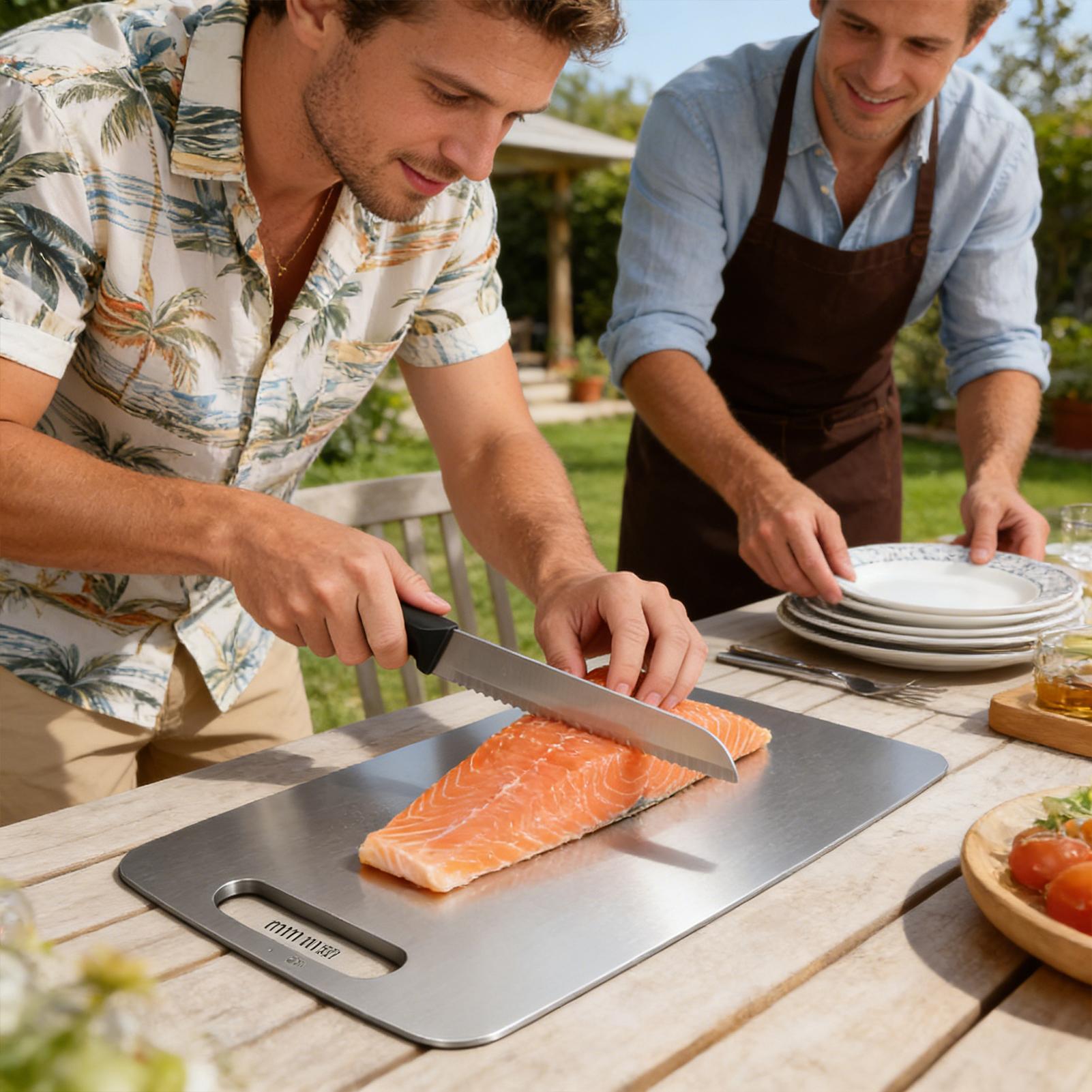 Stainless Steel Chopping Board - Meal Prep With Chicken avis et prix