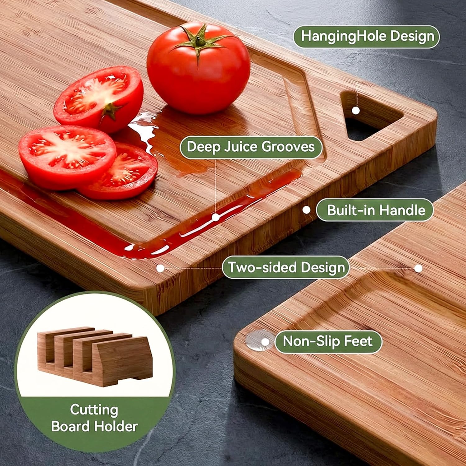 Bamboo Cutting Boards For Kitc - Meal Prep Menu avis et prix