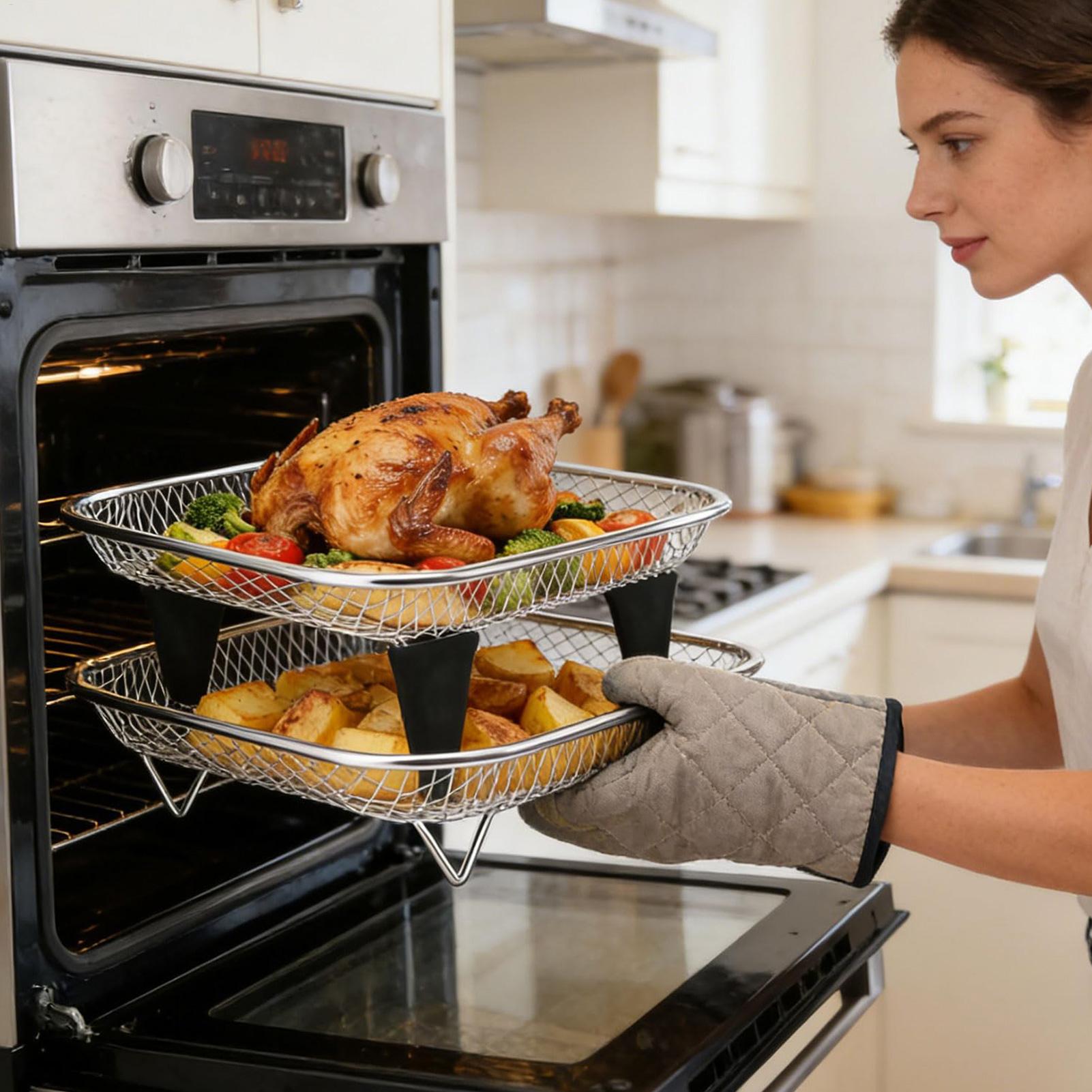 Air Fryer Tray Stainless Steel - Meal Prep Menu avis et prix