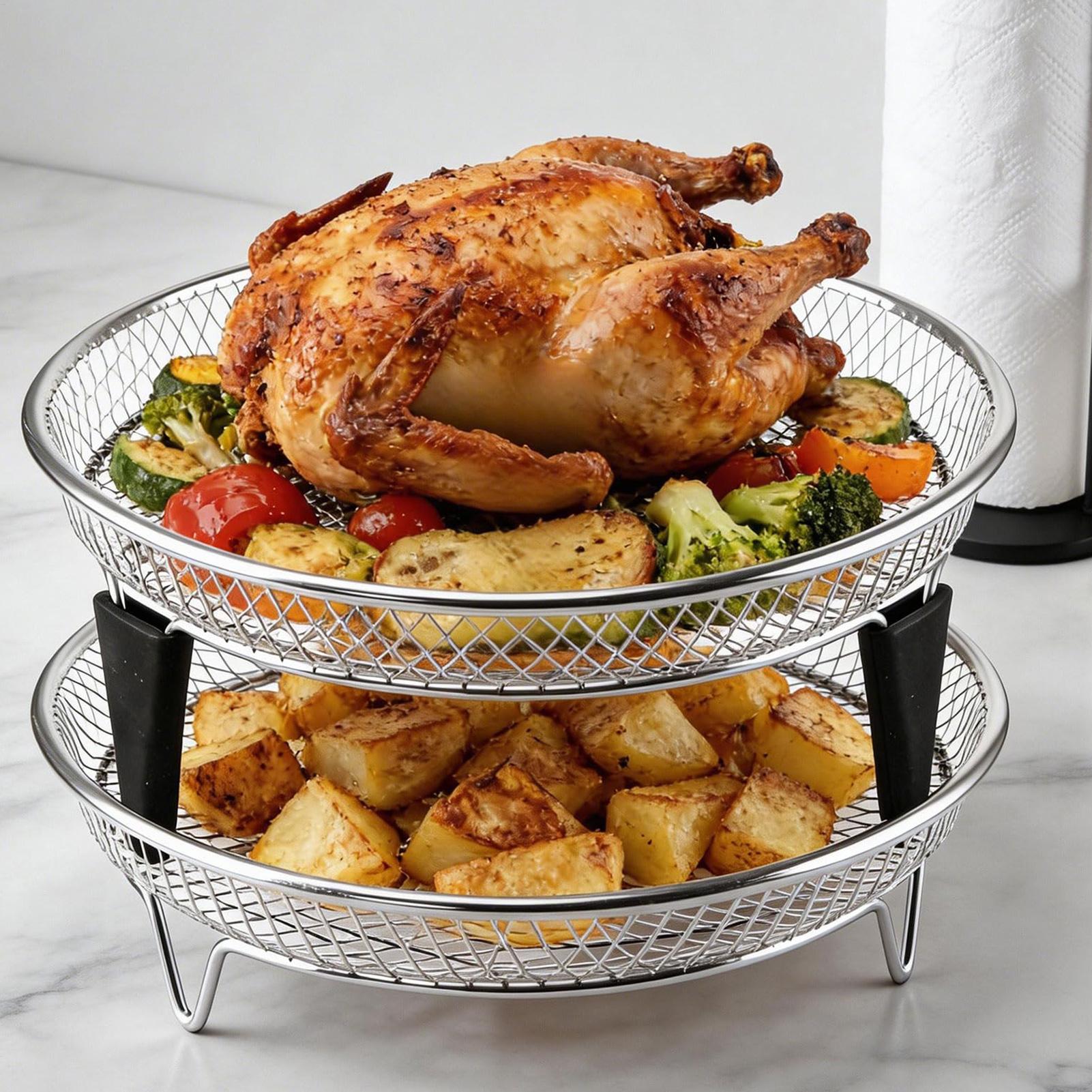 Air Fryer Tray Stainless Steel - Meal Prep Menu avis et prix