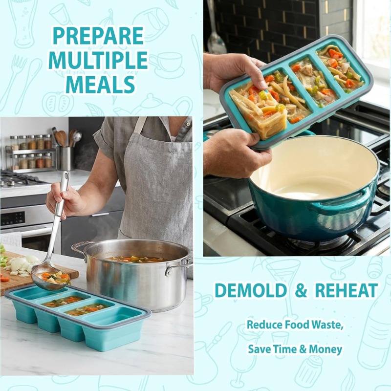 Foldable Silicone Freezer Tray - Meal Prep Menu avis et prix