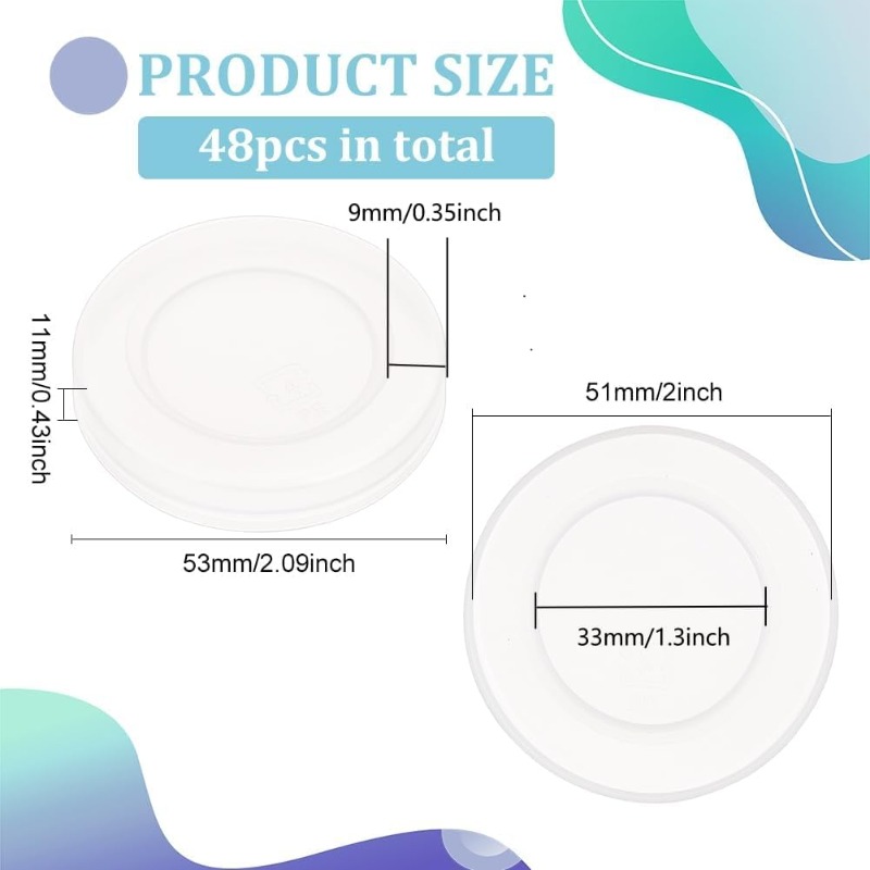 48 Pcs 2inch Yogurt Jar Lids C - Meal Prep Jar avis et prix