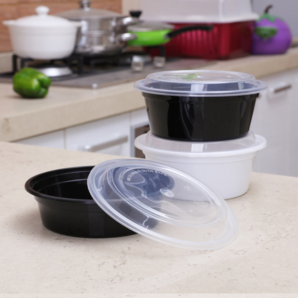 10Pcs Black Round Microwaveabl - Meal Prep For A Day avis et prix