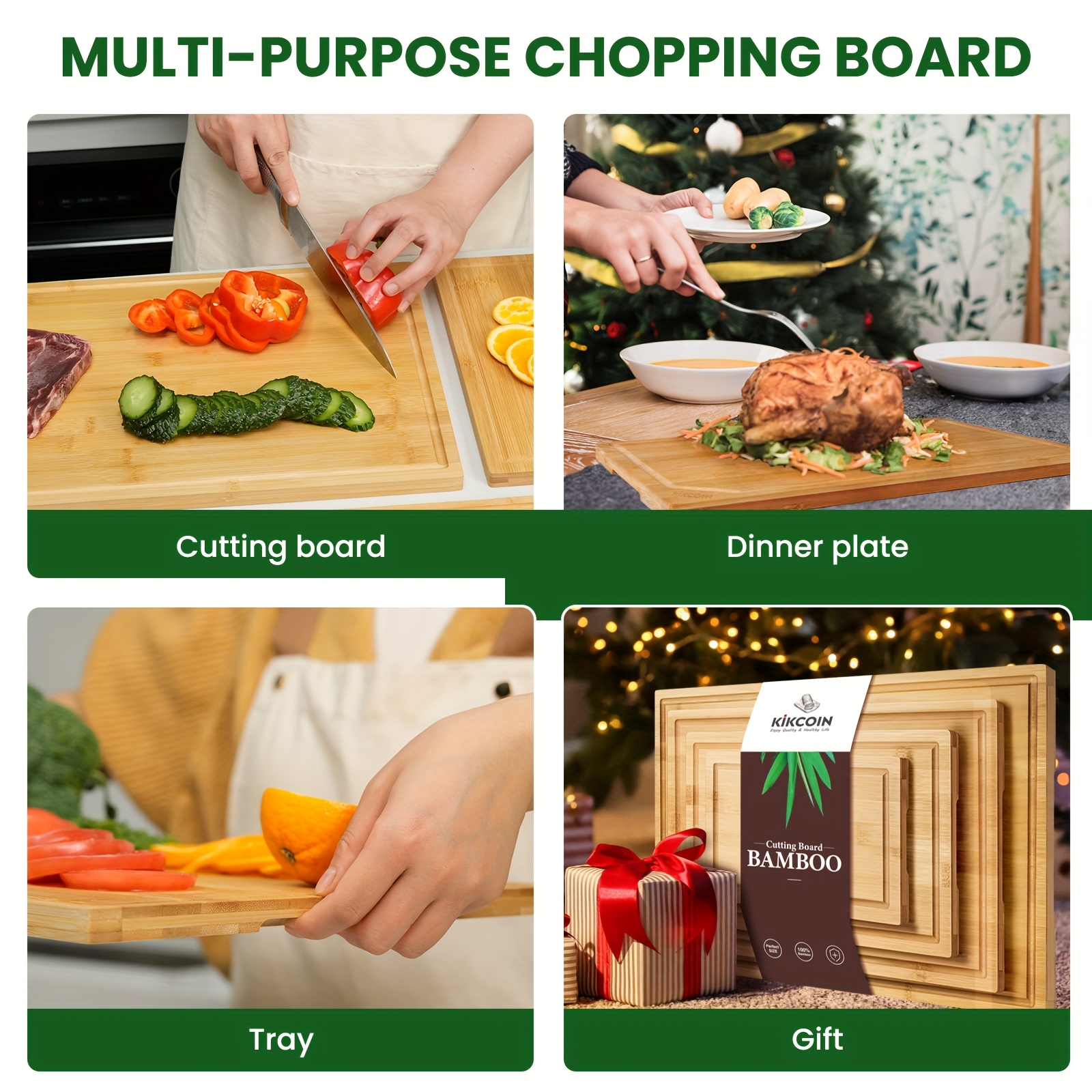 4-Piece Extra-Large Bamboo Cut - Meal Prep For A Day avis et prix