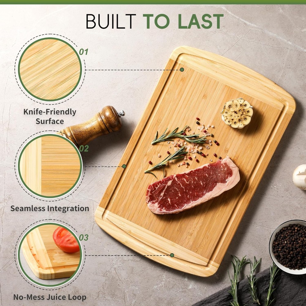 Large Wooden Cutting Board for - Meal Prep Juice avis et prix