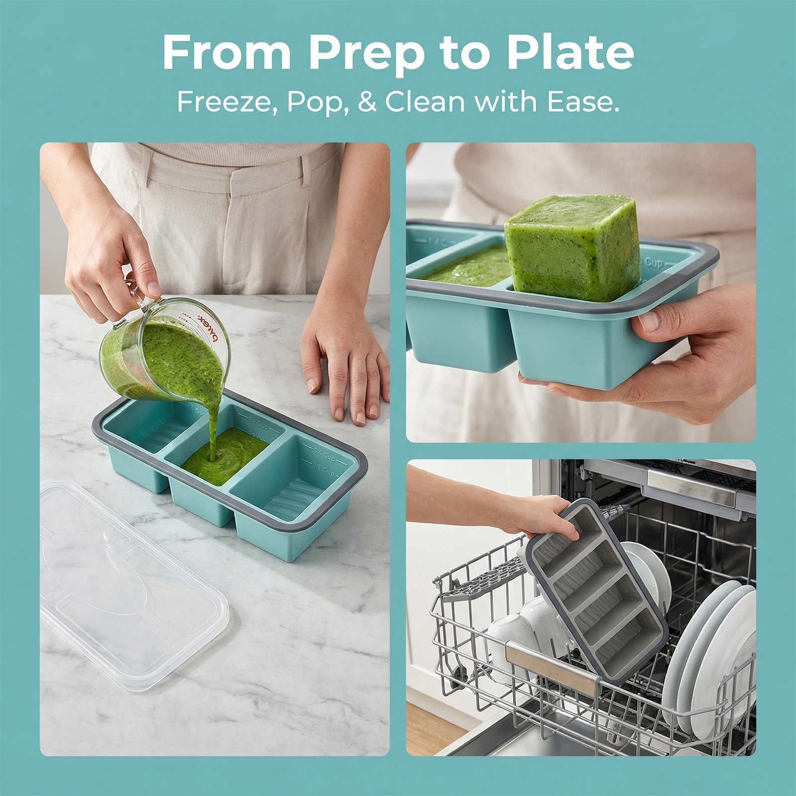 Soup Cube Tray With Lid Silico - Meal Prep Menu avis et prix