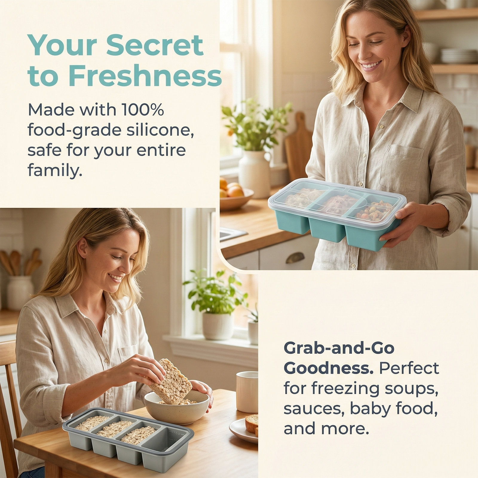 Soup Cube Tray With Lid Silico - Meal Prep Menu avis et prix