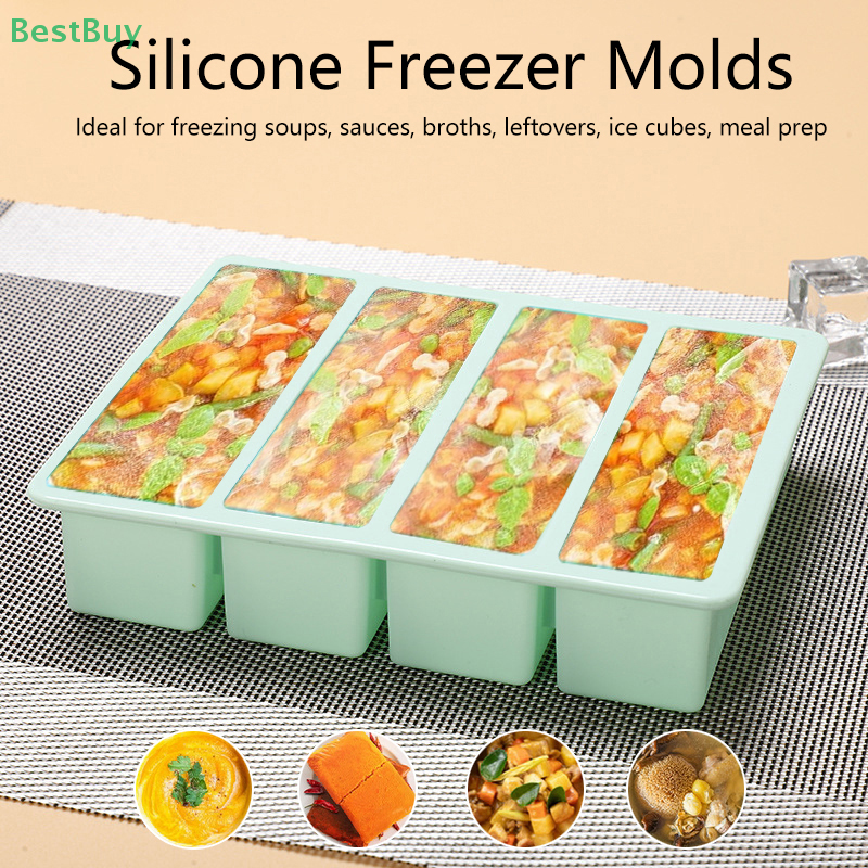 Silicone Freezer Molds With Li - Meal Prep Menu avis et prix