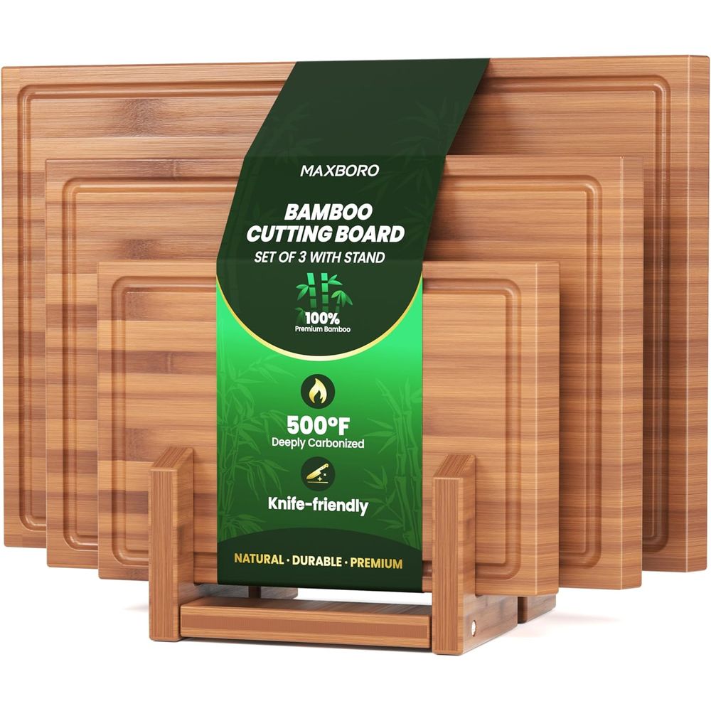 Triple-Sided Bamboo Chopping B - Meal Prep Menu avis et prix