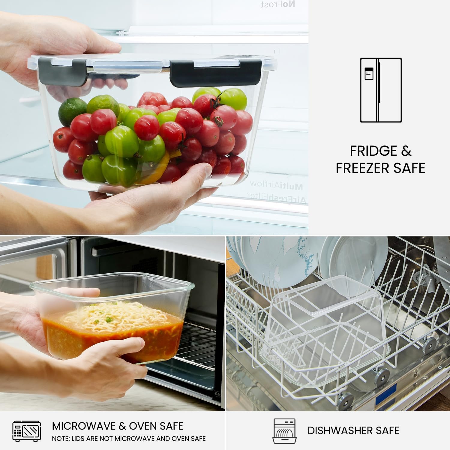 Large Glass Storage Containers - Meal Prep With Chicken avis et prix