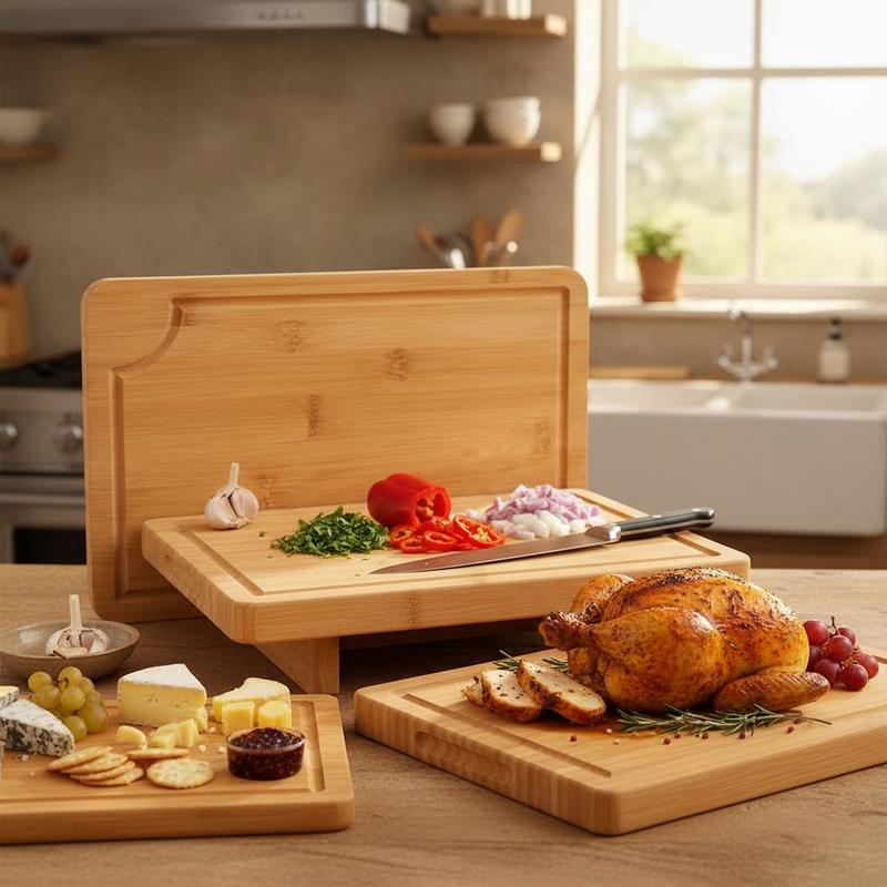 Bamboo Chopping Block Set 3 Pi - Meal Prep Juice avis et prix
